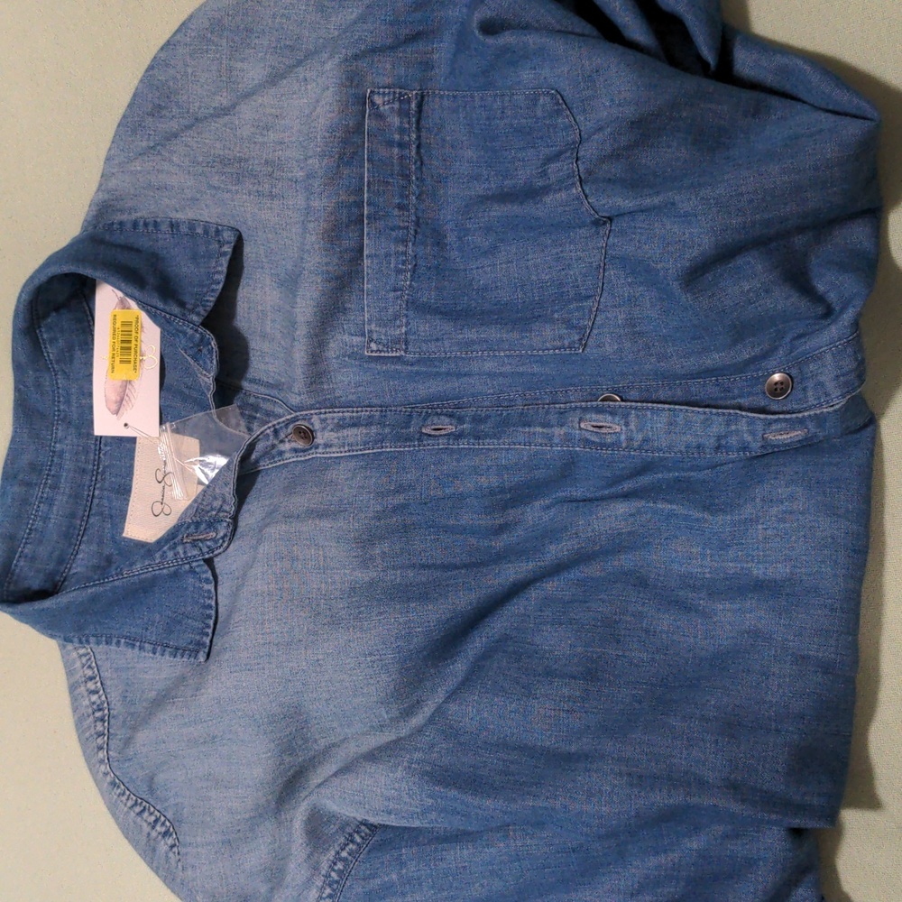Nwt-lightweight denim shirt from Jessica Simpson.